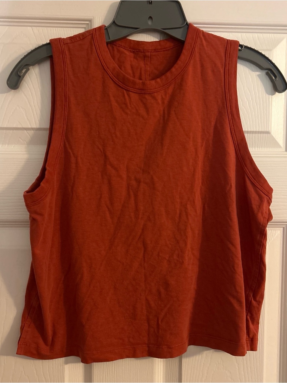 lululemon athletica Rust-Red Sleeveless Crop Tank